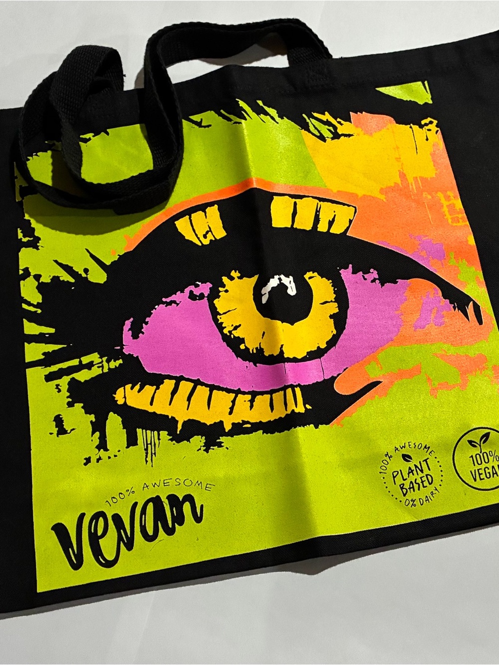 Vevan Foods Pop Art Graphic Canvas Tote